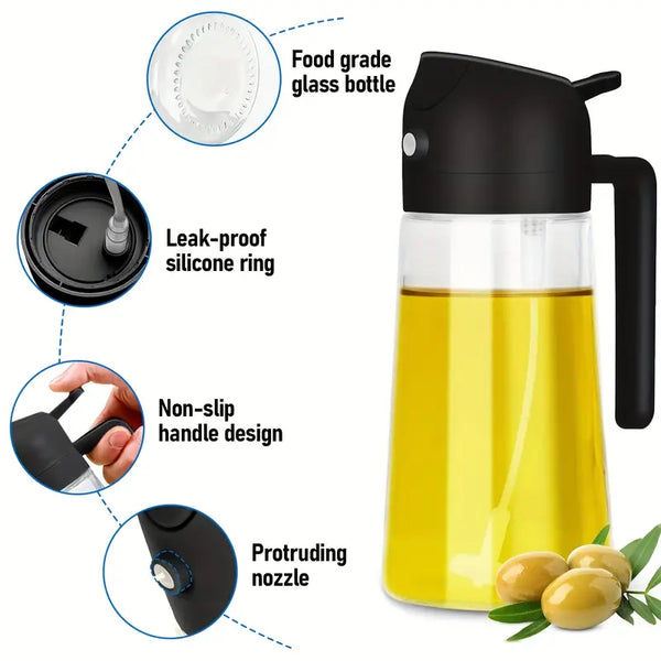 Oil Sprayer & Dispenser Bottle (500ml) |š„FLAT 50% SAVINGš„